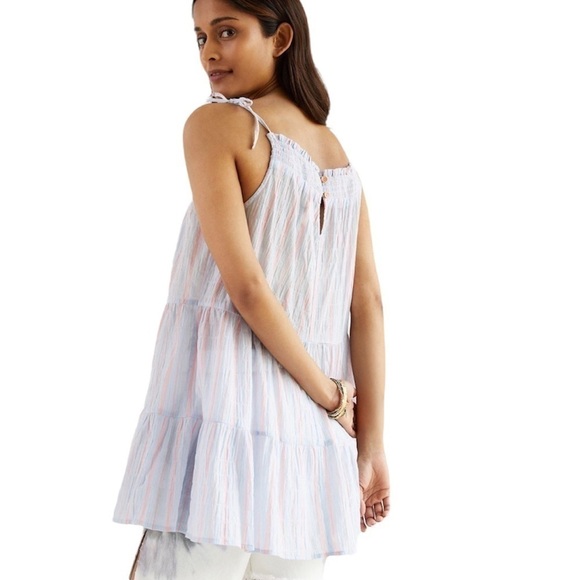 ANTHROPOLOGIE Maeve Gauzy Tiered Tunic Tank - Picture 6 of 7